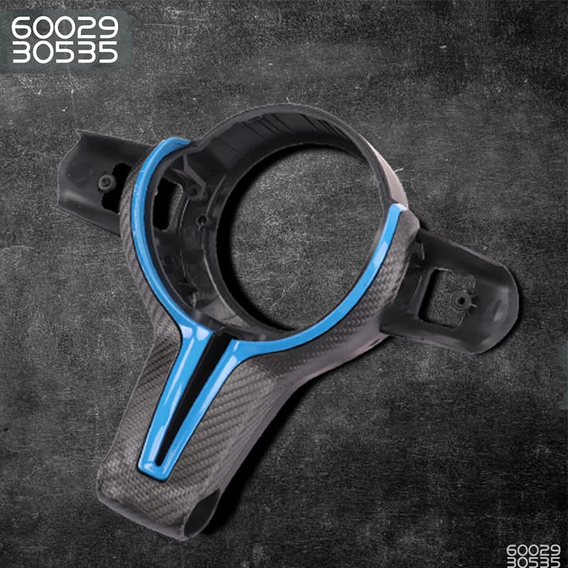 Blue Trim Matt Carbon Fiber Steering Wheel Replacement