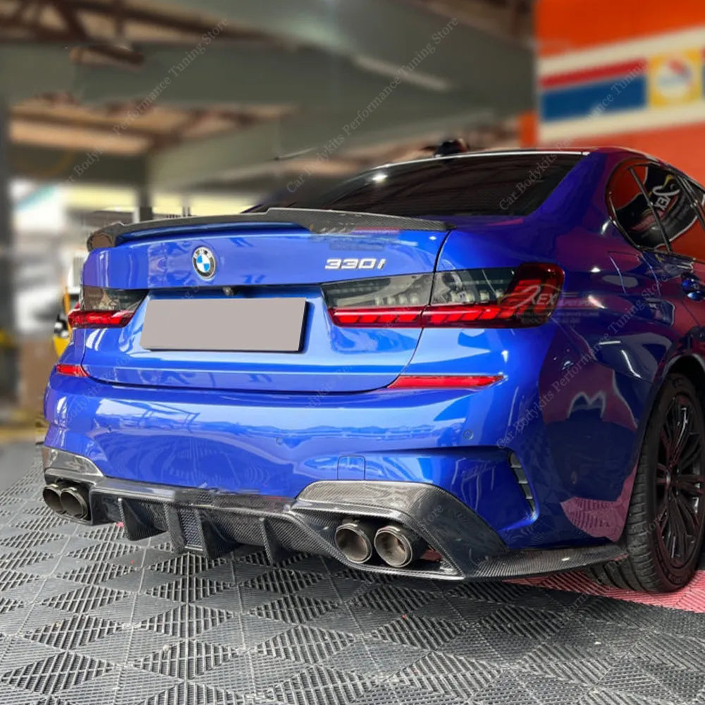 BMW G20 M4 Carbon Style Rear Trunk Tail Wing
