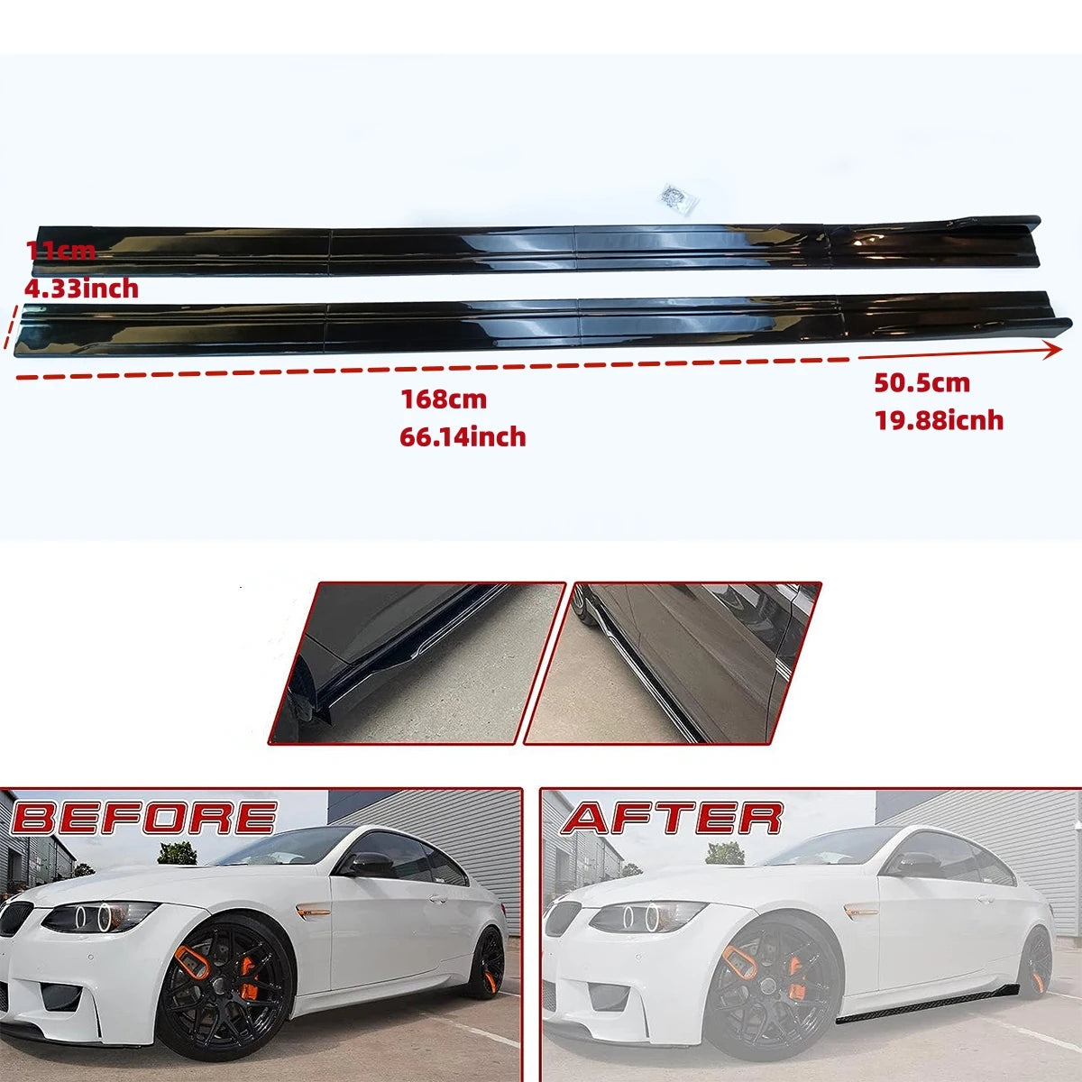 BMW G20 Side Skirts Gloss Black