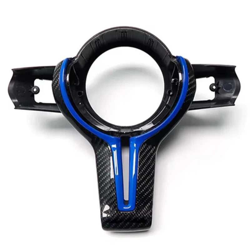 Dark Blue Trim Carbon Fiber Steering Wheel Replacement