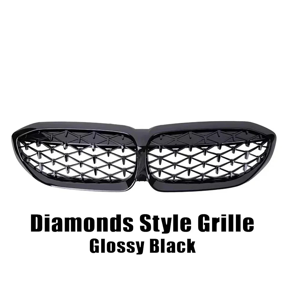 Diamond Style Black Front Bumper Kidney Grille