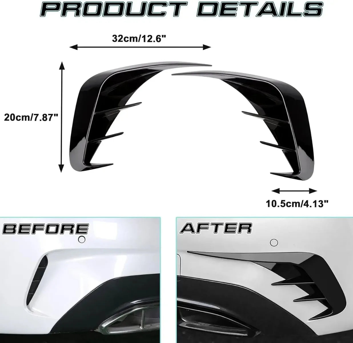 Gloss Black Air Vent Outlet Cover Trim