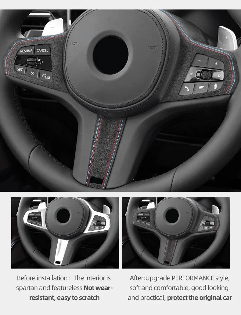 Alcantara Steering Wheel Trim Frame