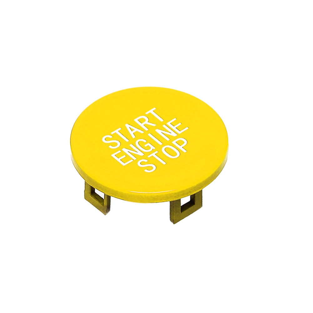 Yellow Start Stop Engine Ignition Button