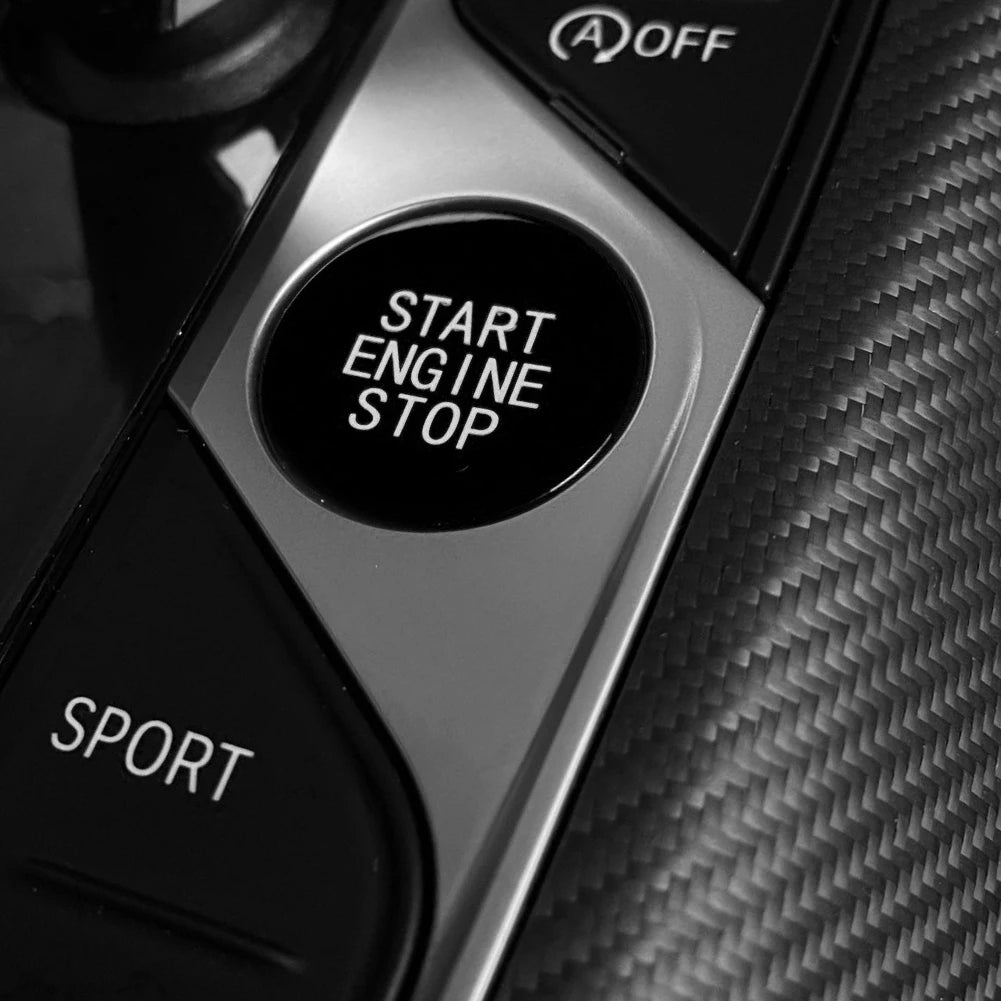 Black Start Stop Engine Ignition Button