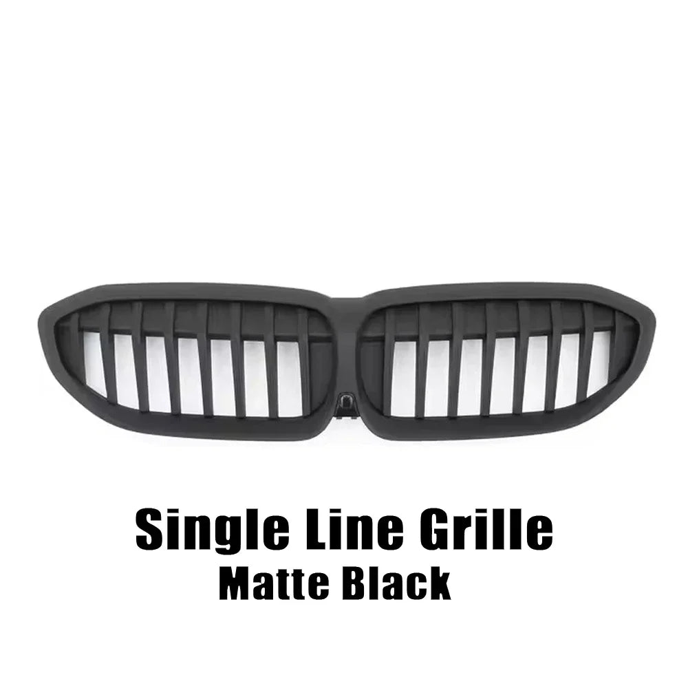Single Line Matt Black Front Bumper Kidney Grille