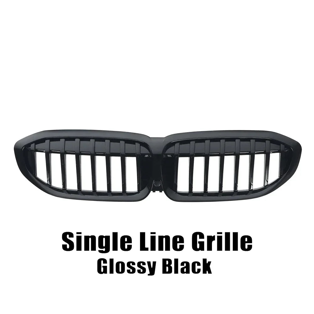 Single Line Black Front Bumper Kidney Grille