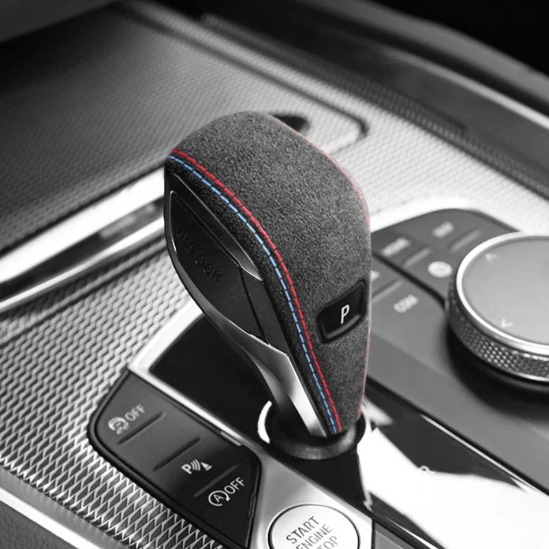 Alcantara Wrap Interior Gear Shift Knob Trim Cover