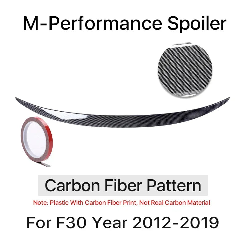 Carbon Fiber Look M Performance Rear Spoiler for f30
