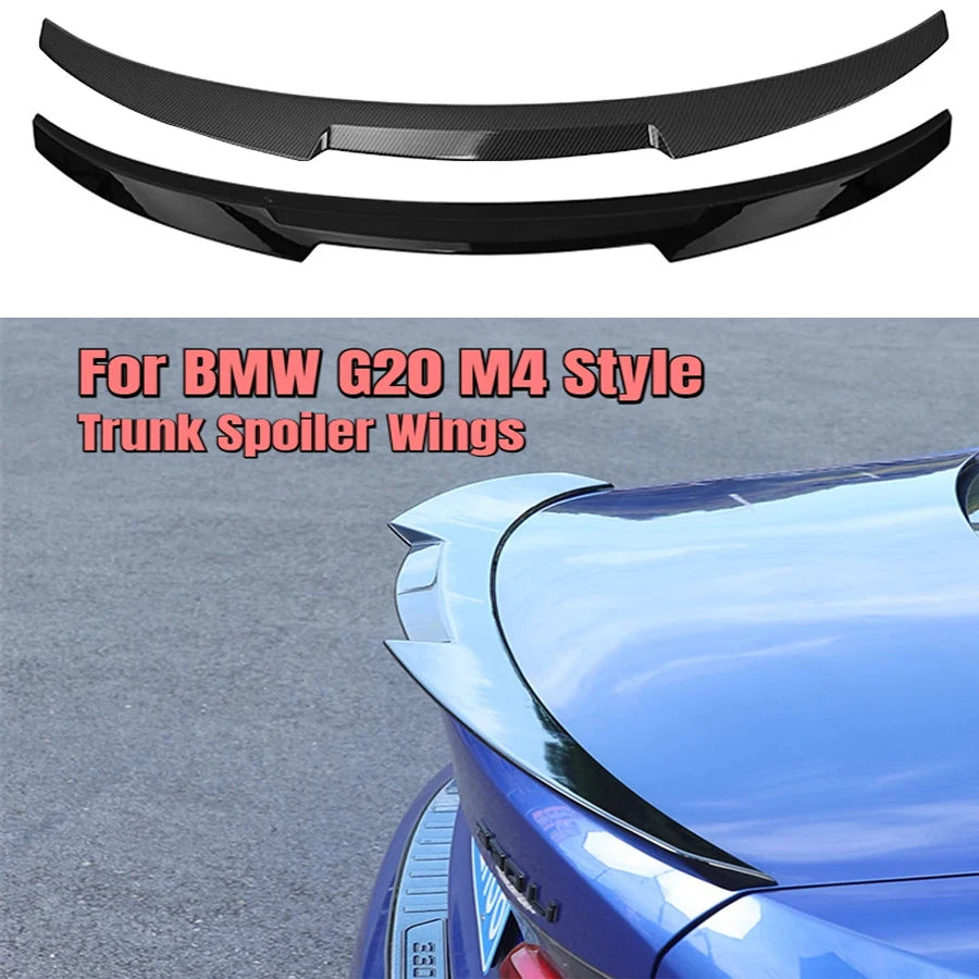BMW G20 M4 Gloss Black Style Rear Trunk Tail Wing